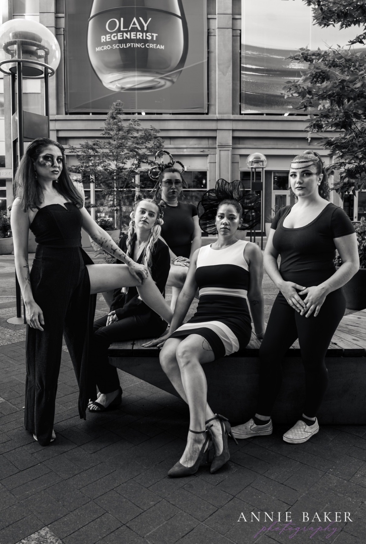 Black and white editorial group portrait