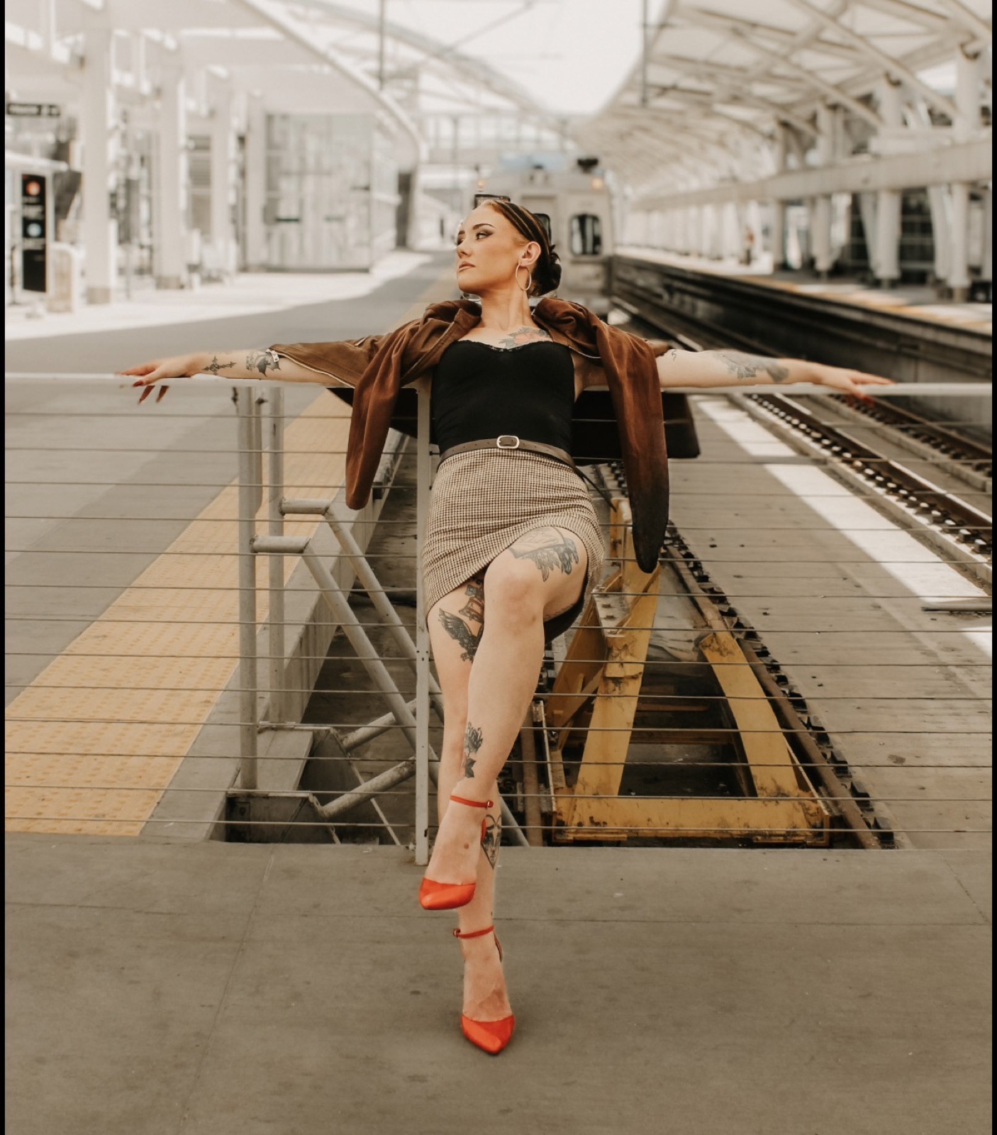 Sadie Wood, hair and makeup artist and owner of Sadie Wood Luxe, at Denver Union Station